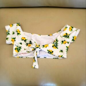 Revolve 🍋 lemons crop top front tie Cabana Del Sol